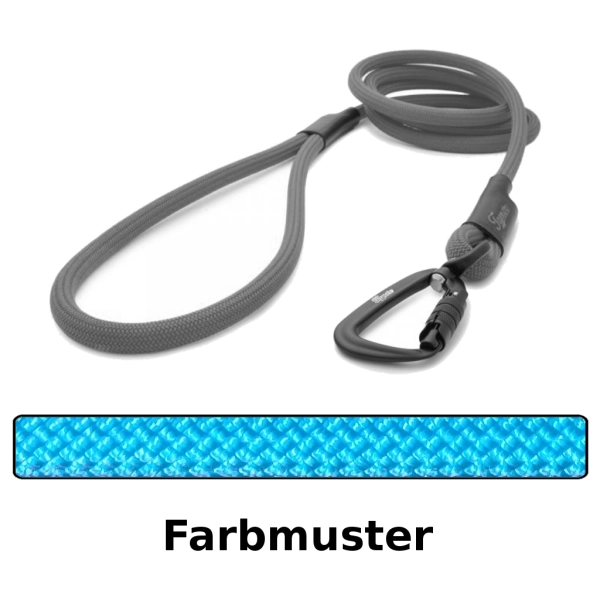 klassische Hundeleine TWIST - L - 115cm - hellblau